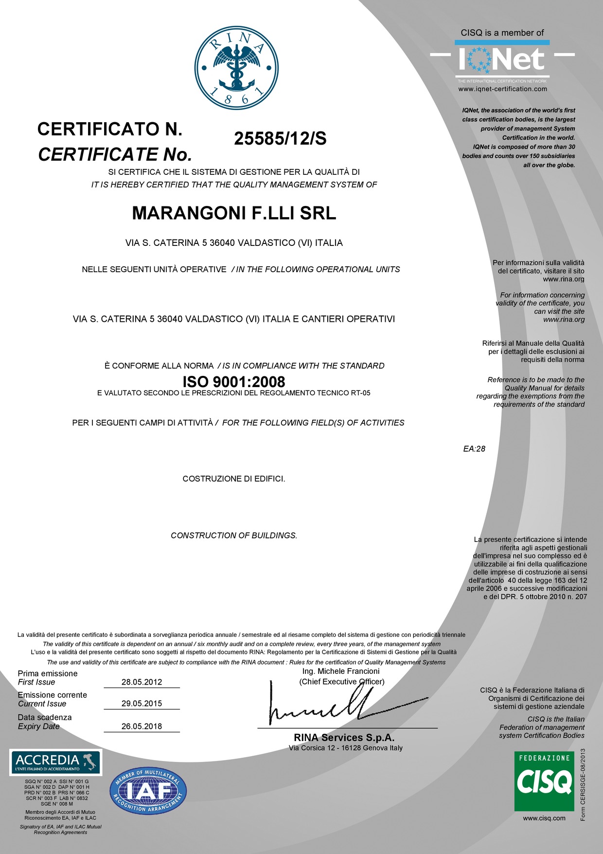 certificato
